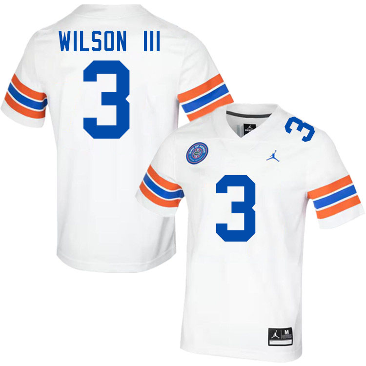 Eugene Wilson III Florida Jersey,Florida Gators #3 Eugene Wilson III Jersey Youth-Throwback White